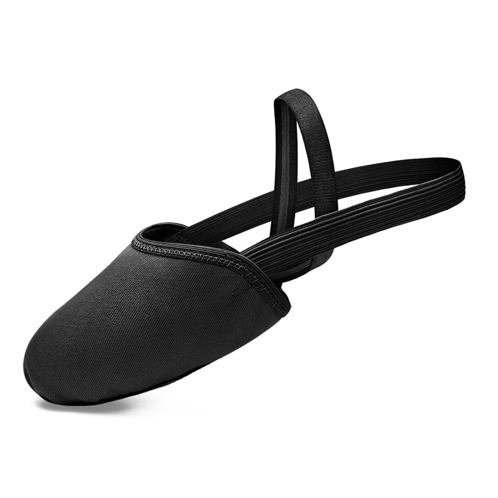 Stelle Unisex-Adult Half Sole Leather Pirouette Dance Canvas Shoes (Black, 3-4 Women/2-3 Men, SUA-Shoes)