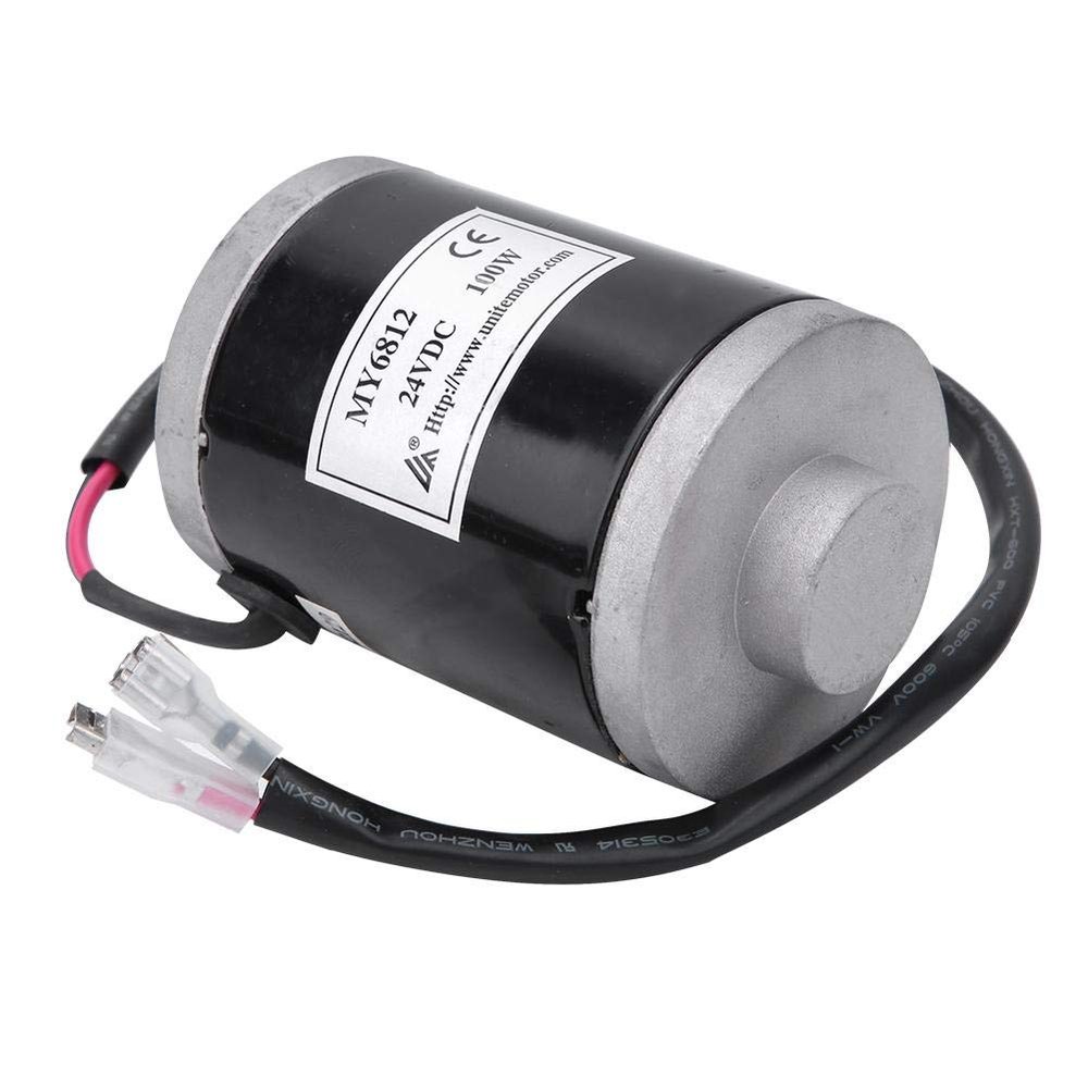 Alomejor 24V 100w Brushed Motor High Speed Brush Motor with Belt Pulley for Electric Scooter Controller