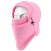 YQXCC Kids Winter Hats Balaclava Ski Mask Windproof Warm Adjustable with Fleece Lining Hat for Boys Girls Pink view 3