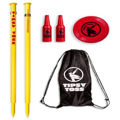 GoSports Tipsy Toss Game Set - Flying Disc Bottle Drop Yard Game