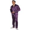 YIMANIE Mens Pajamas Silk Satin Pajamas for Men Soft Sleepwear Button Down Loungewear with Pockets Purple view 4