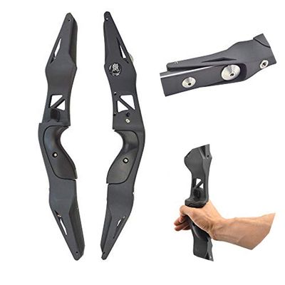 ZSHJGJR 17 Inch ILF Bow Riser Bow Handle Aluminum Alloy Takedown Recurve Bow Longbow Riser Bow Grip Right Handed ILF Device for Archery Accessory Targeting Shooting