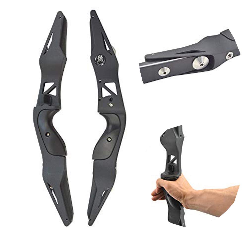 ZSHJGJR 17 Inch ILF Bow Riser Bow Handle Aluminum Alloy Takedown Recurve Bow Longbow Riser Bow Grip Right Handed ILF Device for Archery Accessory Targeting Shooting