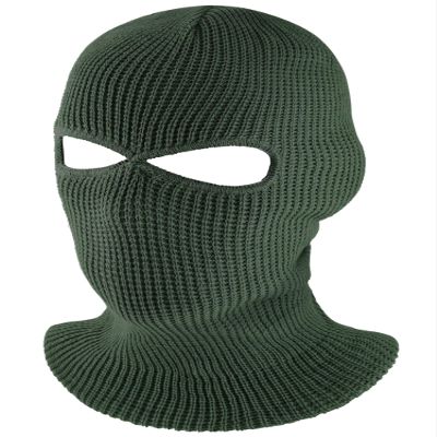 SATINIOR 2-Hole Knitted Ski Mask Full Face Mask Cover Neck Gaiter Winter Balaclava Warm Knit Beanie for Outdoor Sports(Medium,Navy Green)