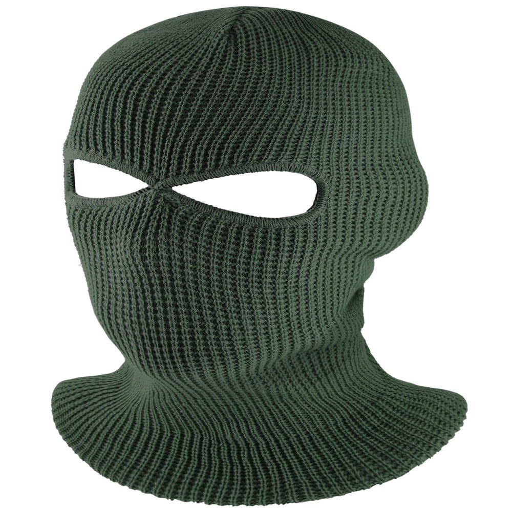 SATINIOR 2-Hole Knitted Ski Mask Full Face Mask Cover Neck Gaiter Winter Balaclava Warm Knit Beanie for Outdoor Sports(Medium,Navy Green)