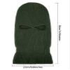 SATINIOR 2-Hole Knitted Ski Mask Full Face Mask Cover Neck Gaiter Winter Balaclava Warm Knit Beanie for Outdoor Sports(Medium,Navy Green) view 3