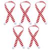 Amosfun 5PCS Cute Warm Knitting Striped Soft Fur Ball Decoration Scarves Christmas Scarf Christmas Decorations for Picnic Outdoor Activities Hiking view 1