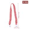 Amosfun 5PCS Cute Warm Knitting Striped Soft Fur Ball Decoration Scarves Christmas Scarf Christmas Decorations for Picnic Outdoor Activities Hiking view 2