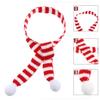 Amosfun 5PCS Cute Warm Knitting Striped Soft Fur Ball Decoration Scarves Christmas Scarf Christmas Decorations for Picnic Outdoor Activities Hiking view 3