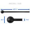 Yes4All Steel Mace Bell for Strength Training, Shoulder, Grips & Forearms Workouts - 15 Pounds view 2