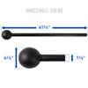 Yes4All Steel Mace Bell for Strength Training, Shoulder, Grips & Forearms Workouts - 20 Pounds view 2