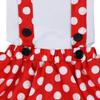 Baby Girls 1st Birthday Cake Smash Outfit Short Sleeve Romper+Polka Dots Suspender Tutu Skirt+Headband 6-12 Months view 4