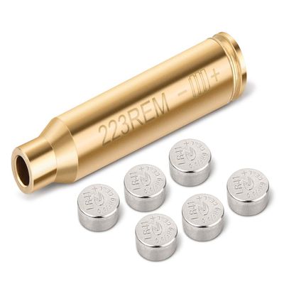 EZshoot Bore Sight for 223 5.56mm Rem Gauge Laser Sight Red Dot Boresighter with 2 Sets of Batteries