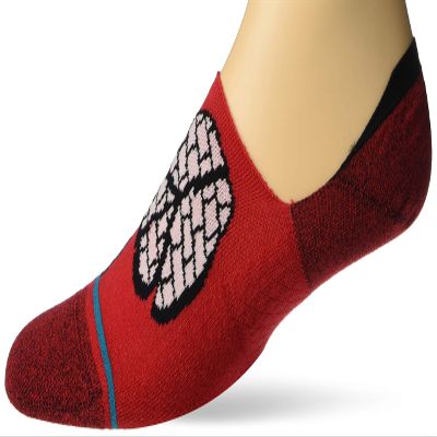 Stance Rocksteady No Show Red LG (Men's Shoe 9-12)