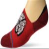 Stance Rocksteady No Show Red LG (Men's Shoe 9-12) view 1