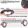 BUCKLOS IXF 104 BCD 30-52T Mountain Bike Crankset -Hollow Integrated MTB 170mm Crank Set- Aluminum Alloy Bike Crankset with Narrow Wide Tooth Chainring Bottom Bracket Bolts (Black/Red) view 3