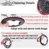 BUCKLOS IXF 104 BCD 30-52T Mountain Bike Crankset -Hollow Integrated MTB 170mm Crank Set- Aluminum Alloy Bike Crankset with Narrow Wide Tooth Chainring Bottom Bracket Bolts (Black/Red). view 3