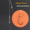 Dyxssm Fishing Hook and Leader, Fishing Rig Hooks with Wire Line Leader (22#) view 3