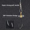 Dyxssm Fishing Hook and Leader, Fishing Rig Hooks with Wire Line Leader (22#) view 4