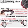 BUCKLOS 104 BCD 30-52T Mountain Bike Crankset (Crank Chainring BB Bolts), Aluminum Alloy Crank Set Narrow Wide Chainrings Bottom Bracket Bolts MTB Road Bicyle Chainset (Red,40T-Round). view 3