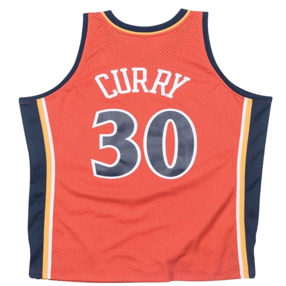 Adult Stephen Curry Golden State Warriors Mitchell & Ness NBA 2009 Alternate Orange Throwback Swingman Jersey - Men's