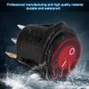 2 Pcs Round Rocker Switches 12V On-Off Waterproof LED Light Illuminated Toggle Switch, 20A 3Pin Car Auto Boat Snap-in Latching Button, 25 27 20mm (Black and Red) view 2