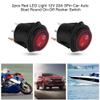 2 Pcs Round Rocker Switches 12V On-Off Waterproof LED Light Illuminated Toggle Switch, 20A 3Pin Car Auto Boat Snap-in Latching Button, 25 27 20mm (Black and Red) view 3