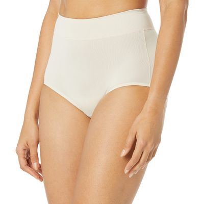 Warner's womens Dig-free Comfort Waist Microfiber 5738 No Pinching No Problems Modern Brief Panty, Butterscotch, 7 US