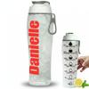 50 Strong Custom Water Bottle with Time Markers  Personalized 30 oz BPA-Free Leakproof Bottle with Chug Cap & Easy-Carry Handle  Made in USA view 1