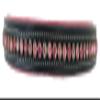 Equitem Leather English Bridle Pink Padded Browband with Pink Round Crystals (Black, Cob 15") view 1