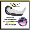 Wraparound Blade Protector for Off Ice Training & Street Hockey - Long Lasting - Fits Kids to Senior Sticks - 3 Pack (White) view 2