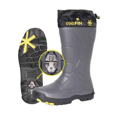 Norfin Klondaik - Winter Boots for Fishing, Hunting and Hiking - Anti Slip - Retractable ice Cleats for Added Safety and Protection - Made of EVA Material - Removable Insole (14)