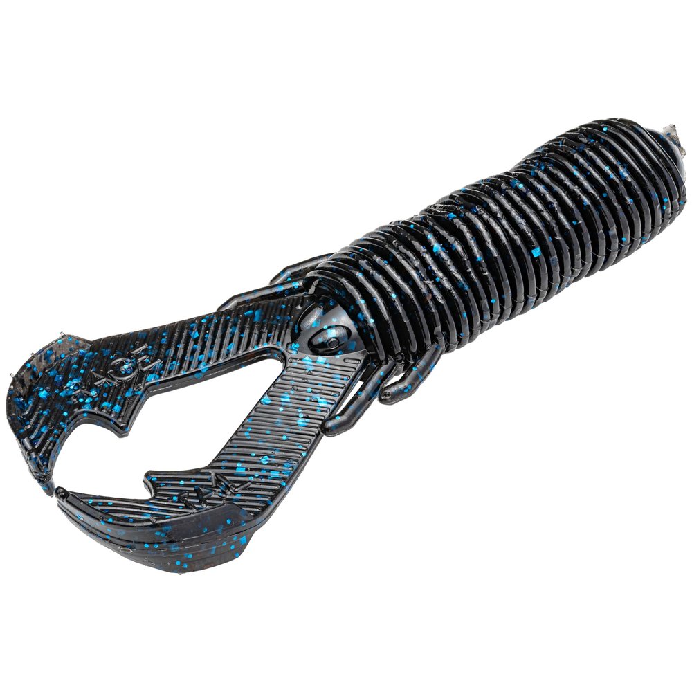 Strike King (RGPB-2) Rage Punch Bug Fishing Lure, 2 - Black/Blue, 3.5", Exclusive Tail Design