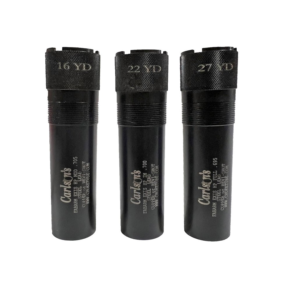 CARLSON'S Choke Tubes 12 Gauge for Fabarms Exis HP [ 3 Pack | Modified, Improved Modified & Full ] Blued Steel | Trap Pak Choke Tube | Made in USA