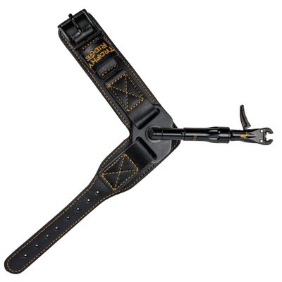 Trophy Ridge Shootout Compact Dual-Caliper Archery Bowhunting Release - 360 Swivel Arm, Adjustable Length, Trigger Travel Tuning, Premium Leather Buckle Strap, Black