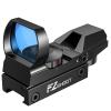 EZshoot Red Green Dot Gun Sight Scope Reflex Sight, 4 Adjustable Reticles Holographic Optic Black with 20mm Rail Mount view 1
