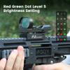 EZshoot Red Green Dot Gun Sight Scope Reflex Sight, 4 Adjustable Reticles Holographic Optic Black with 20mm Rail Mount view 3