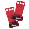 KAYANA 3 Hole Leather Gymnastics Hand Grips - Palm Protection and Wrist Support for Cross Training, Kettlebells, Pull ups, Weightlifting, Chin ups, Workout, & Exercise (Red, X-Small) view 2
