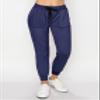 ALWAYS Women Soft Joggers Sweatpants - Track Cuff Pants with Pork Chop Pockets Navy S view 3