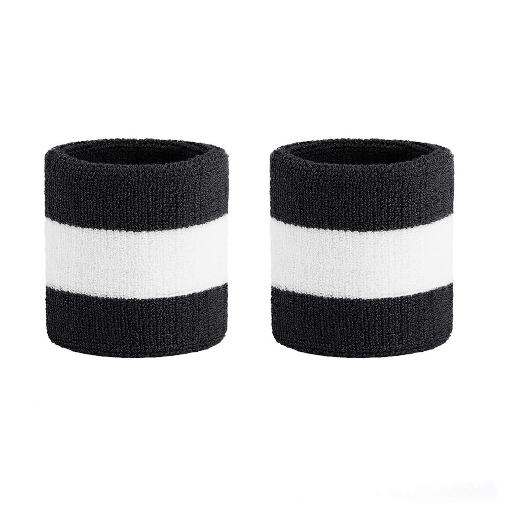 ONUPGO Wristband Sweatbands for Men and Women - Athletic Cotton Terry Cloth Wrist Bands Sport Sweat Band for Basketball, Tennis, Football, Baseball, Running, Gym (1 Pair)