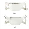 Fashion Leather Waist Fanny Pack Chest Bag Phone Purse with Metalic Chain for Women Black view 3
