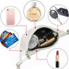 Fashion Leather Waist Fanny Pack Chest Bag Phone Purse with Metalic Chain for Women Black view 4