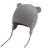 BAVST Baby Beanie Hat for Winter with Earfalp Cute Bear Kids Toddler Girls Boys Warm Knit Cap 0-2Years(Bear Ear- Light Grey,S) view 1