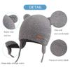 BAVST Baby Beanie Hat for Winter with Earfalp Cute Bear Kids Toddler Girls Boys Warm Knit Cap 0-2Years(Bear Ear- Light Grey,S) view 4