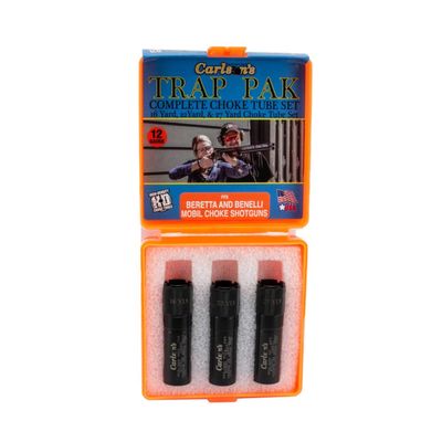 Carlson's Choke Tubes 12 Gauge Compatible for Beretta Benelli Mobil [ 3 Pack | Modified, Improved Modified & Full ] Blued Steel | Trap Pak Choke Tube | Made in USA