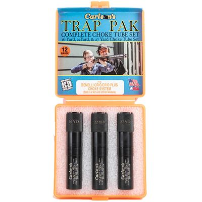 Carlsons Choke Tubes 20 Gauge Compatible for Benelli Crio Plus [ 3 Pack | Modified, Improved Modified & Full ] Blued Steel | Trap Pak Choke Tube | Made in USA