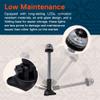 TRUE MODS 12 Inch 12-24V White LED Marine Navigation Anchor All-Round Boat Light [USCG ABYC A-16 3NM] [Waterproof] 3 Nautical Mile Fold Down Rear Stern Light for Fishing Bimini Bass Jon Boat - Chrome view 4