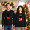 Natural Underwear Family Trip Hugging Couple Sweatshirt #1 Ears Mom Dad Sweatshirts Magic Kingdom Family Vacation Men Women Sweatshirts Sweaters Black Women Large view 4