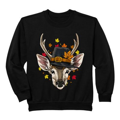 Thanksgiving Deer Pilgrim Costume Men Women Sweatshirt