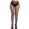 E-Laurels Womens High Waist Patterned Fishnet Tights Suspenders Pantyhose Thigh High Stockings Black (Black Fishnet Tights S_hole) view 1